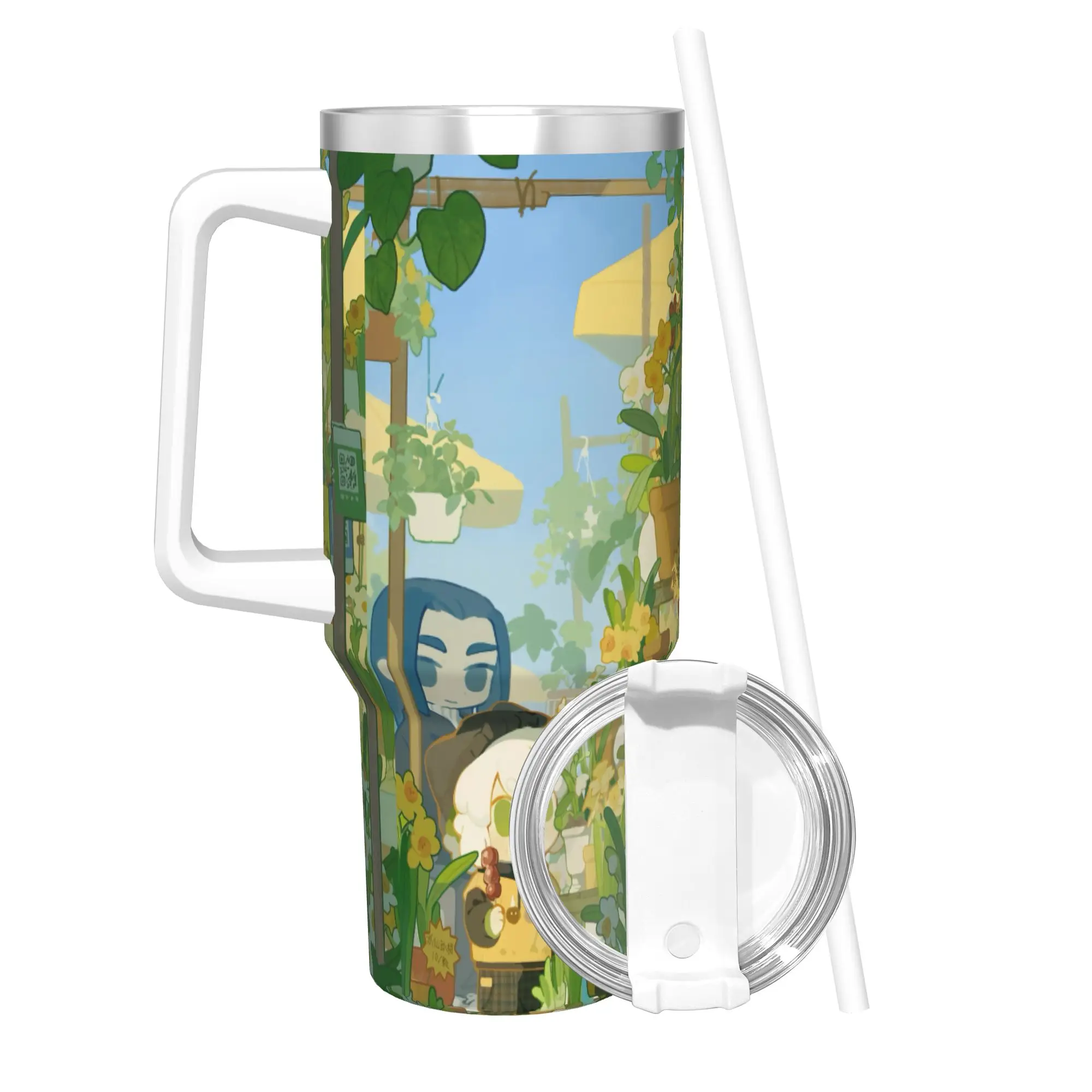 Stainless Steel Tumbler Kawaii Anime LUOXIAOHEIs Thermal Mug  Keep Heat Hot Drinks Car Mugs Travel Water Bottle