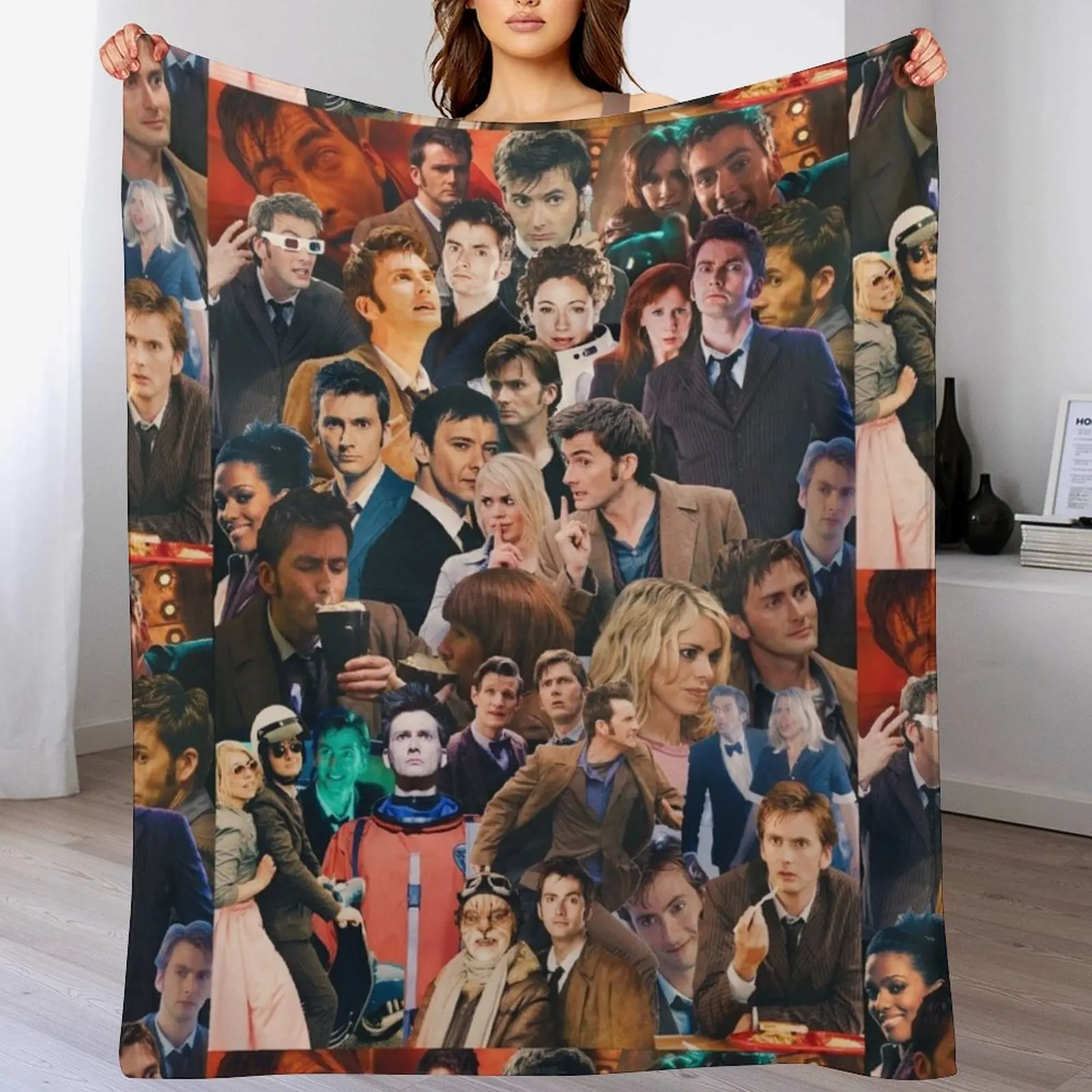 

tenth doctor <3 Throw Blanket Soft Plush Plaid sofa bed Blankets