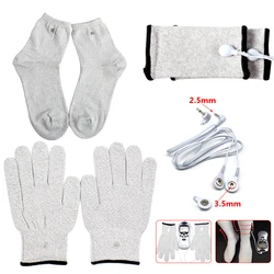 Conductive Silver Fiber Gloves Socks Bracers Accessories for TENS Unit EMS Electrode Therapy Machine Electrotherapy Acupuncture