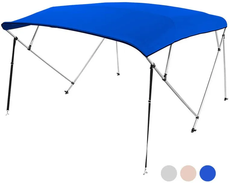 

Boat Bimini Top 600D Oxford Fabric 25mm Aluminum Alloy Tube 4 Bow Bimini Top Boat Cover Canopy for Boat