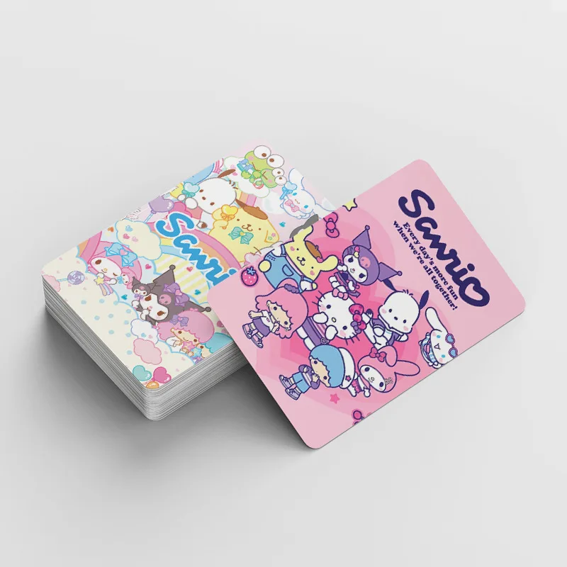 92PCS Sanrio Adesivi Carta Manuale Del Fumetto Adesivo Ins Stile 3 pollici Piccola Carta Double face LOMO Carta Giocattolo Per Bambini Regalo