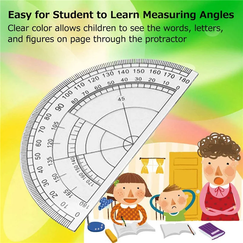 Geometry Compass Set 20Pcs School Maths Protractor Set Rulers For Student Maths And Engineering In Carry Case, Gray