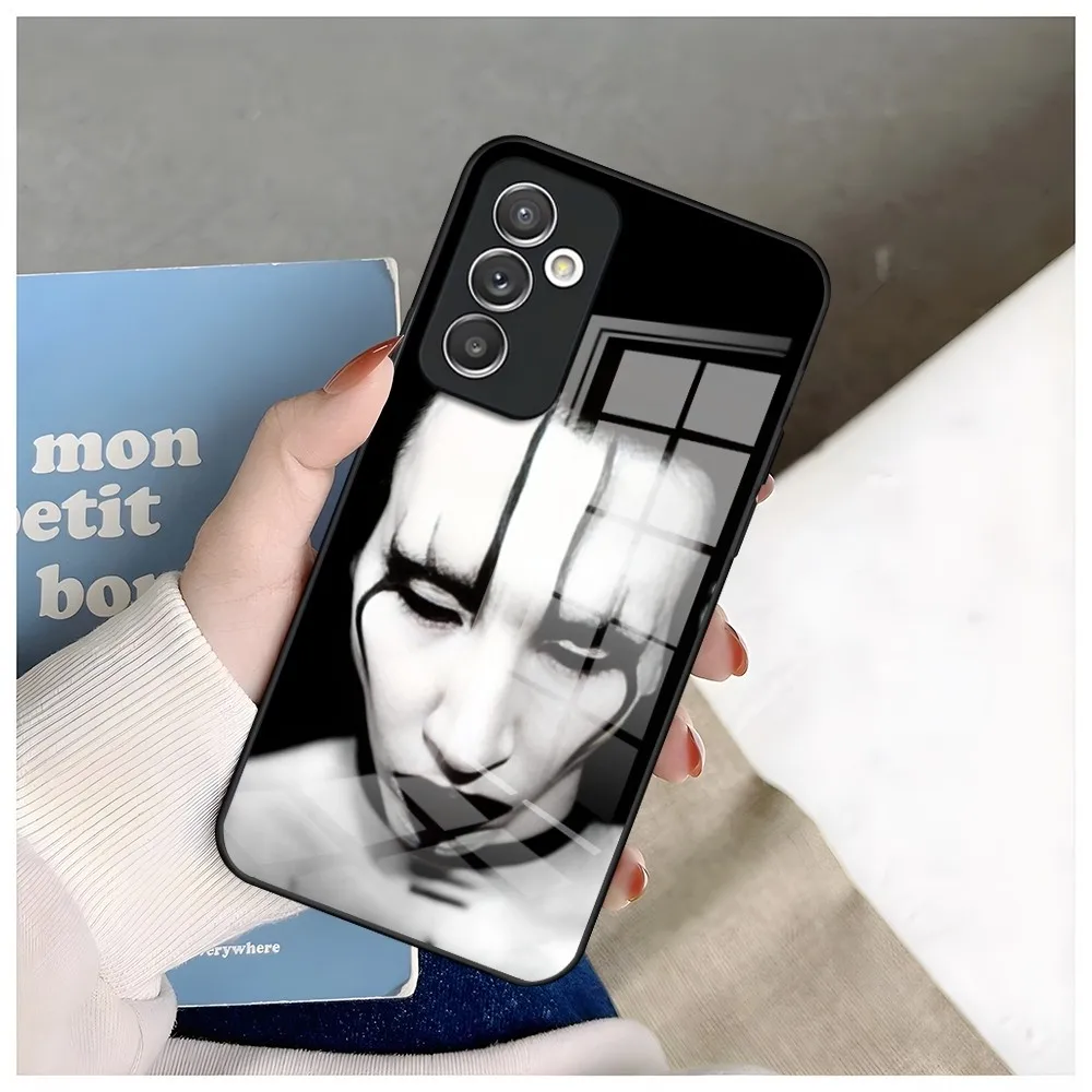 Marilyn Manson Rock musician Phone Case for Samsung S24 Ultra S23 S22 S20 Fe S21 Plus Galaxy A54 A34 A24 A53 M54 Note 20 Glass C