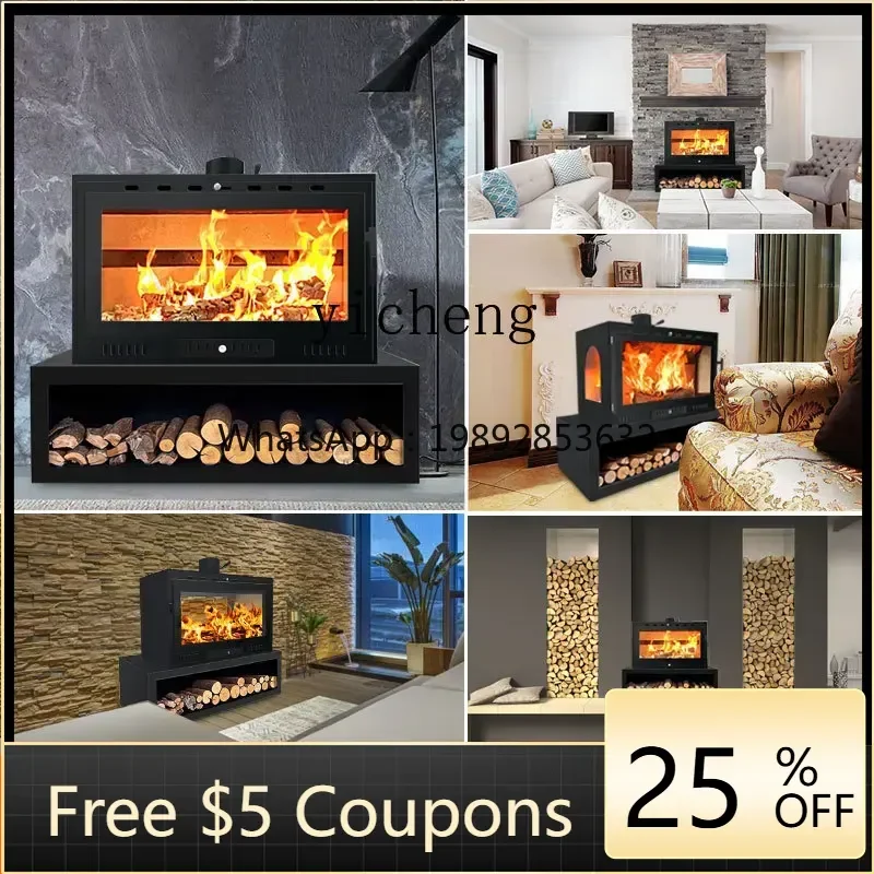 

Камин с настоящим пламенем, на дровах, чугунный, для дома, загородного дома, гостевого дома, виллы, европейский, встраиваемый обогреватель
