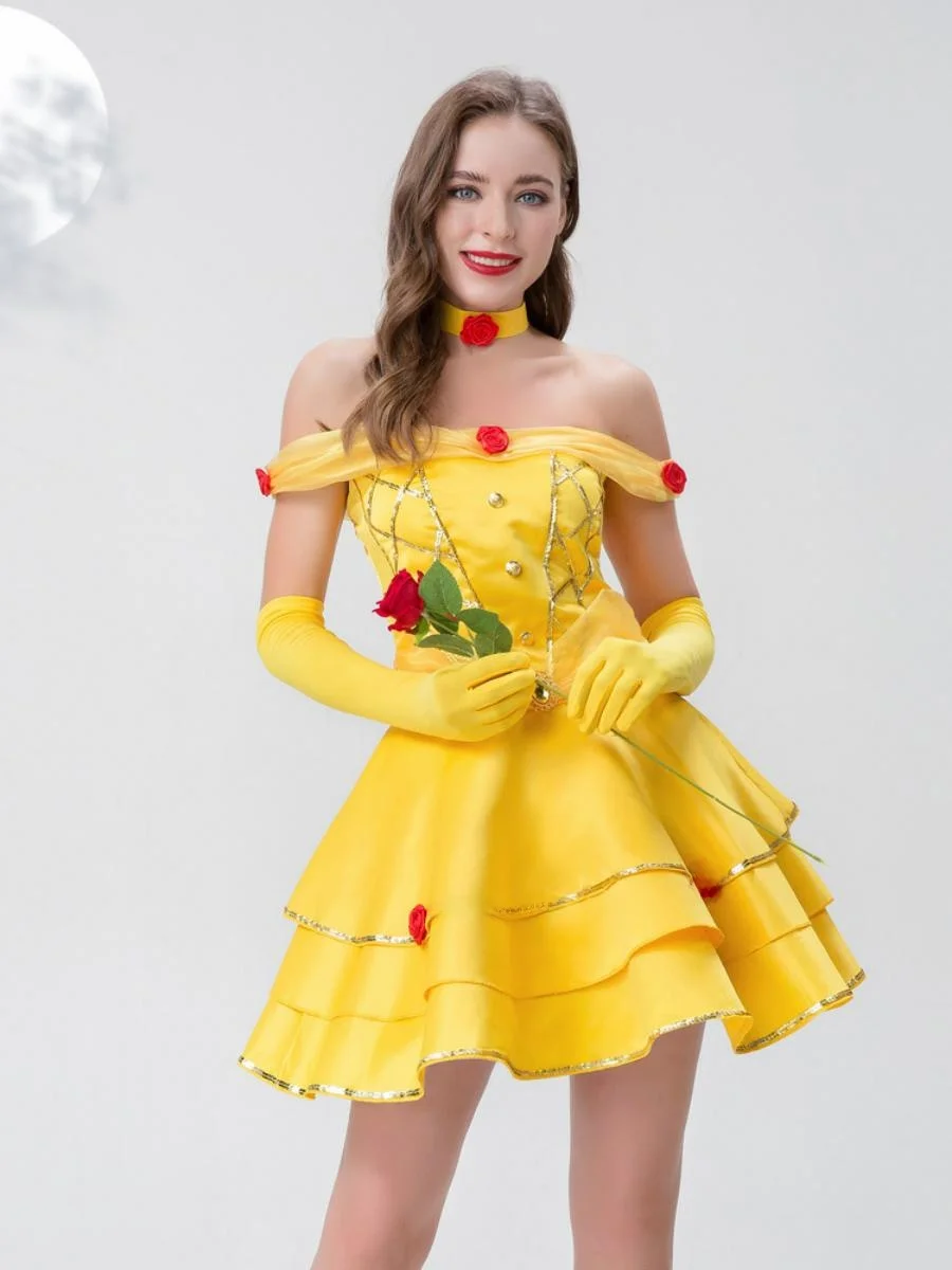 

Новый Хэллоуин Косплей Belle Performance Dr Взрослая Фея T Платье Принцессы SXXL Сценический Костюм Новое Прибытие Женская Моя