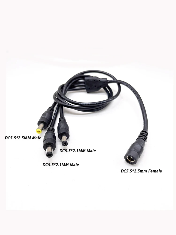 

Сплиттер-кабель 18awg, полностью медный, DC5, 5 х2, 5 мм, 1 гнездо, 3 шт., 12 В постоянного тока, 2,5*2,5 мм, 5,5*2,1 мм для минеров, светодиодная лампа, 0,5 м