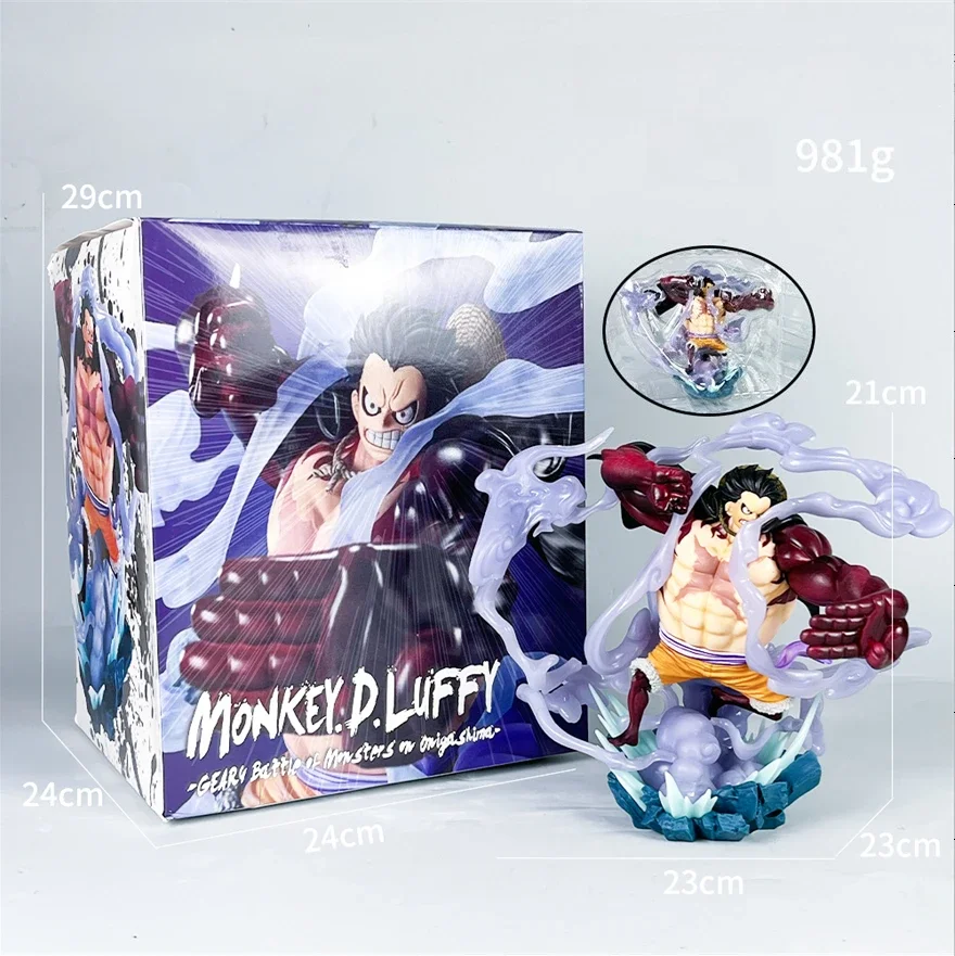20cm One Piece Anime Figure Monkey D. Luffy Gear 4 Model Dolls Action Figurine Gk Luffy Statue Decor Collect Kids Boy Toy Gift - view 2