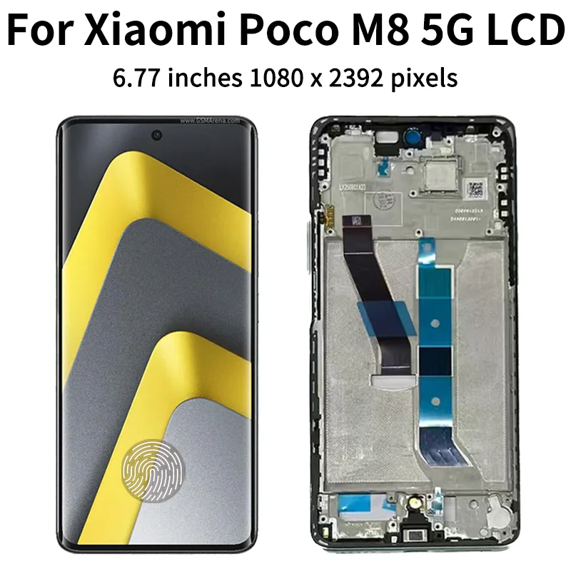 6.77'' AMOLED Ekran LCD z panelem dotykowym i digitizerem do Xiaomi Poco M8 5G, numer części 25118PC98G, zamiennik wyświetlacza — zdjęcie produktu 3