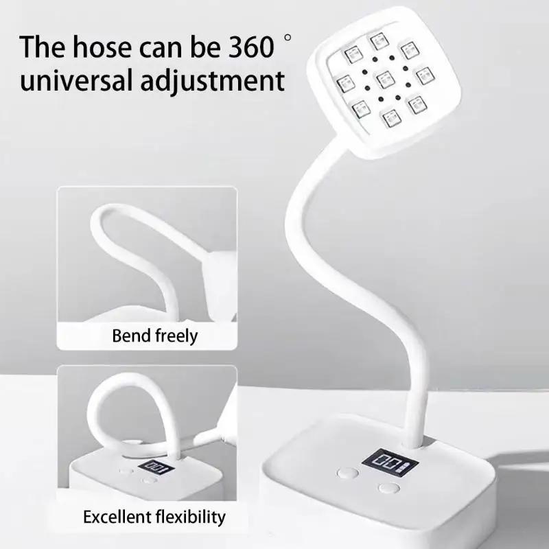 

Q1FB Light для гелевых ногтей Гибкая ногочная лампа Перезаряжаемая сушилка для ногтей быстросохнущая ногте