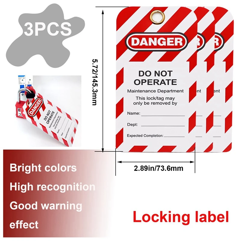 Lockout Tagout Set Kit Group Lockout Hasps Universal Circuit Breaker Lockout mit schwarzer Tasche