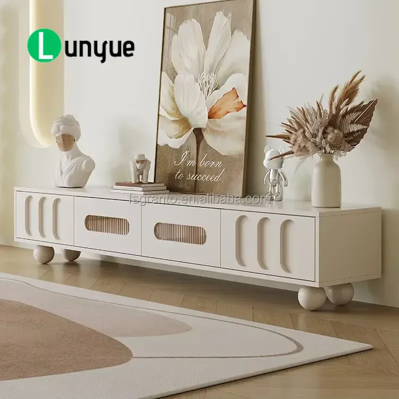 Modern MDF TV Cabinet Console Table and Coffee Table Set Simple Living Room Furniture Storage Rack Home Decor