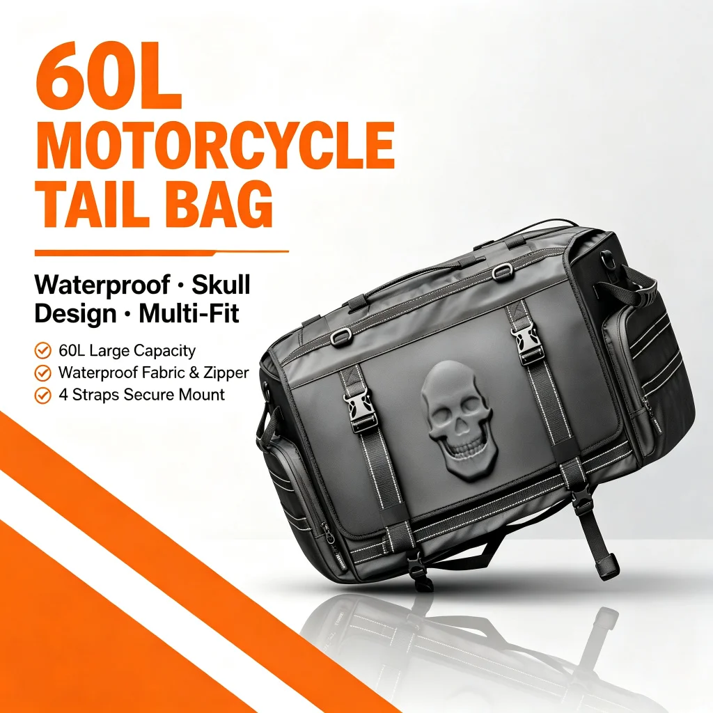 motorcycle-accessories-rear-tail-seat-bag-carry-bag-black-for-60l-tail-bag-waterproof-all-weather-trunk-rack-helmet-rain-cover