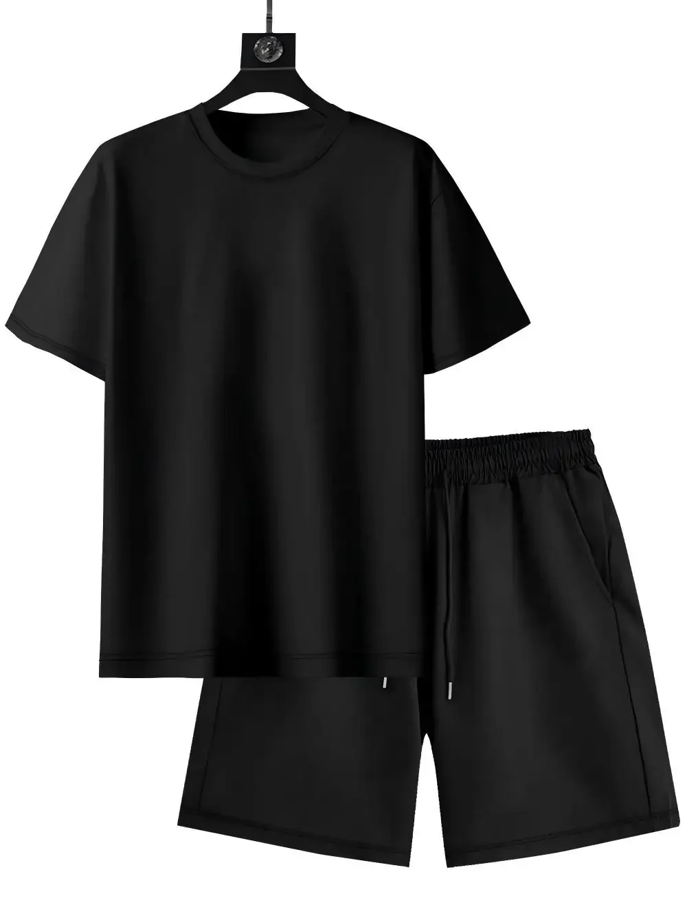

Two Summer Cotton Solid-color Quick-drying Sportswear Sets Are Comfortable T-shirt and Shorts Sets for Both Men and Women
