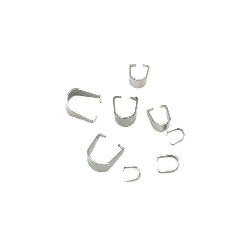 200 sztuk/partia klamrami ze stali nierdzewnej Pinch Bails Charm Melon nasiona klamra wisiorek DIY naszyjnik bransoletka złącza ocena biżuteria