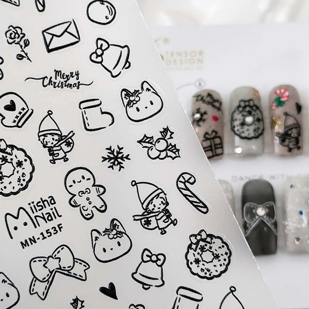 Christmas Nail Art Santa Claus Christmas Nail Stickers Snowman Nail Stickers Snowflake Nail Decals Nail Art Decorations