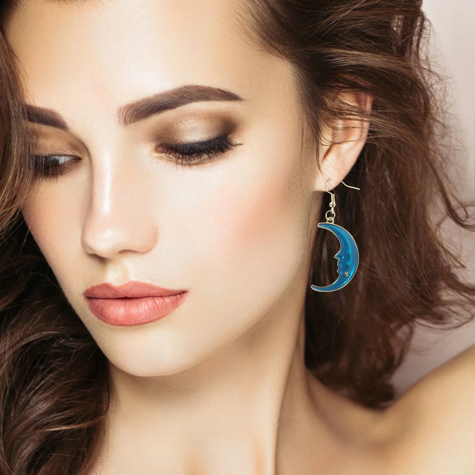 

Planet Earrings Dangle Asymmetrical Space Theme Fashion Costume Jewelry For Women Trendy Earth Moon