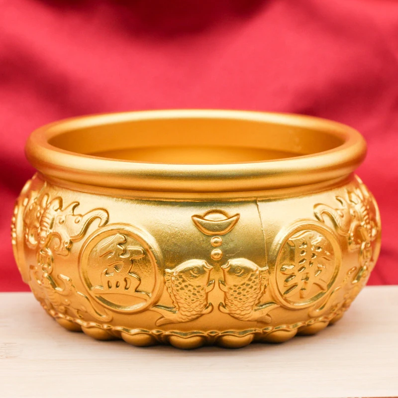 Cornucopia Brass Fortunate Attract Wealth Good Luck Magical Power Treasure Bowls Desktop Small Ornament Home Decor