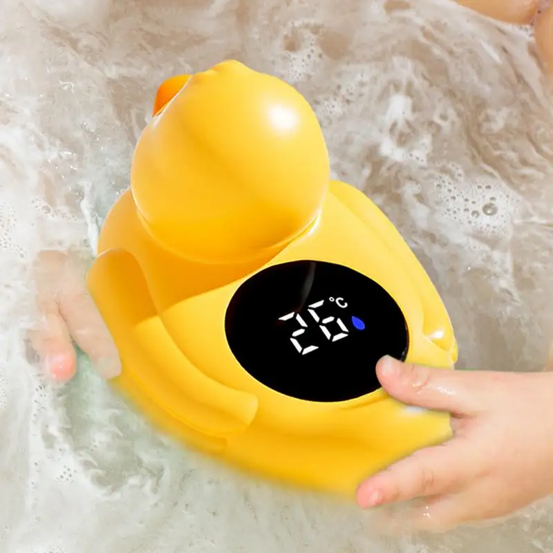 Duck Baby Bath Temperature Gauge Floating Waterproof Digital Duck Temperature Gauge for Baby Water Bath Cartoon Floating Bathtub