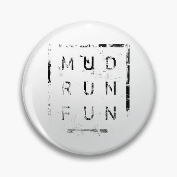 Mud Run Fun Tough Mudder Black Trail Run  Soft Button Pin Lover Hat Gift Collar Women Lapel Pin Metal Funny Clothes Brooch Badge