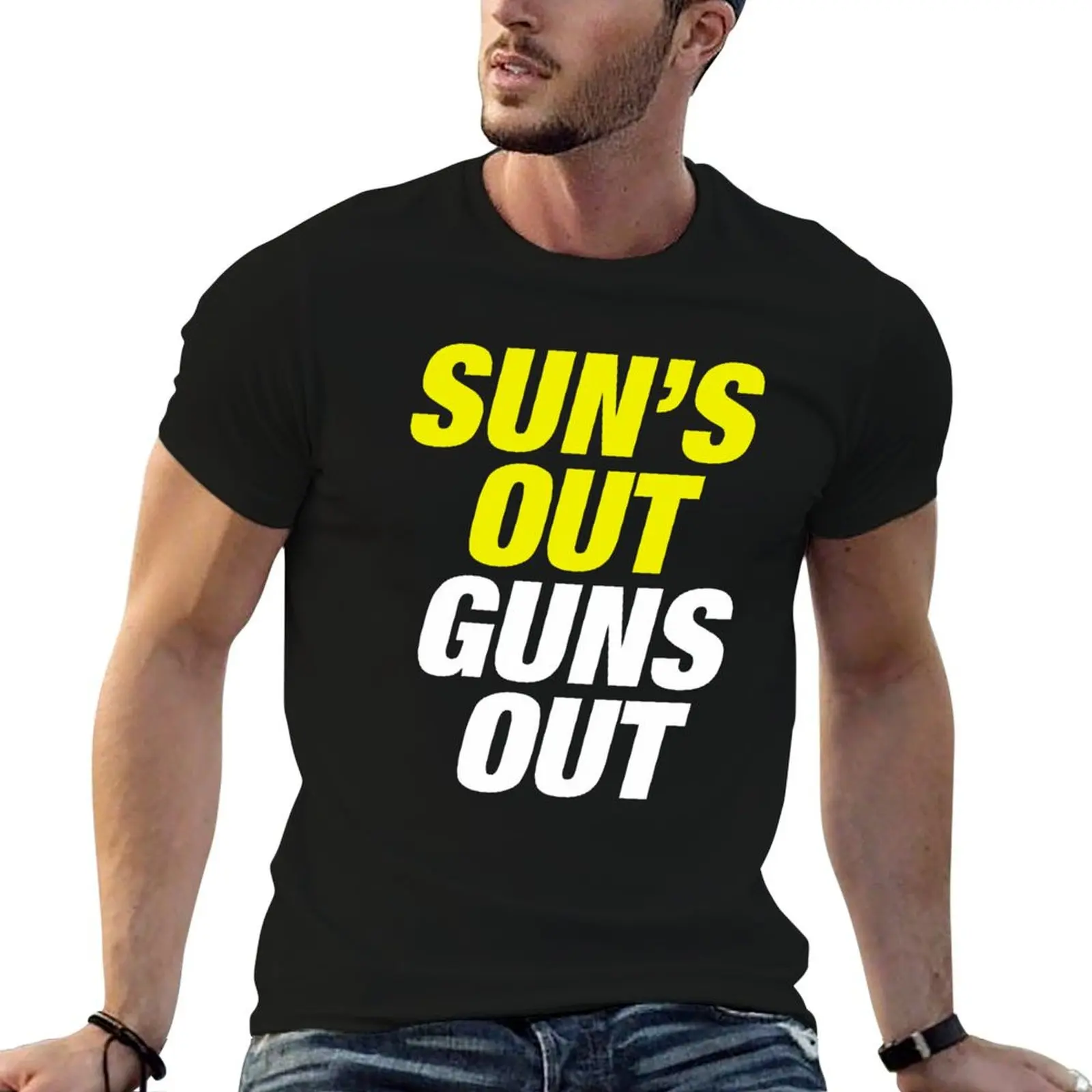 

SUNS OUT GUNS OUT SUMMER JUMP STREET T-Shirt t shirts cotton 100% cotton t shirts high quality T-Shirt
