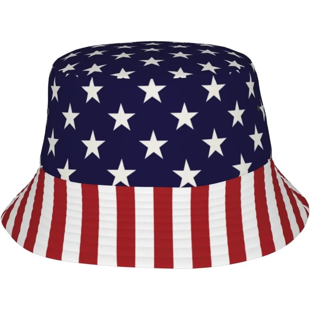 

American Flag Fisherman Cap Hip Hop Gorras Summer Unisex Printing Bucket Hat Outdoor Gardening Beach Camping Hiking Fishing Caps