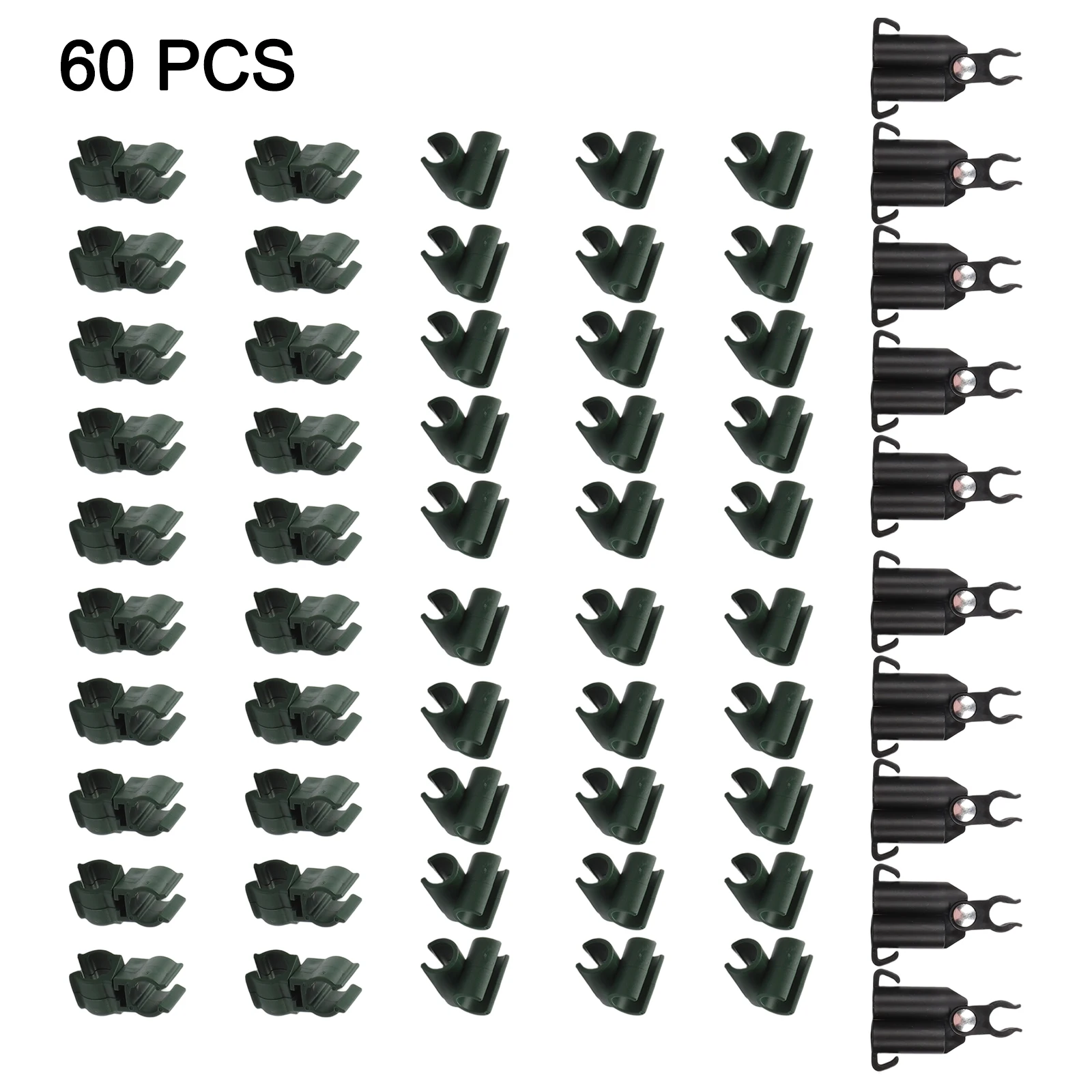 Adjustable Plant Trellis Connector Clips Set 60PCS for 11mm Gardening Stakes Enhance Your Plant Support System
