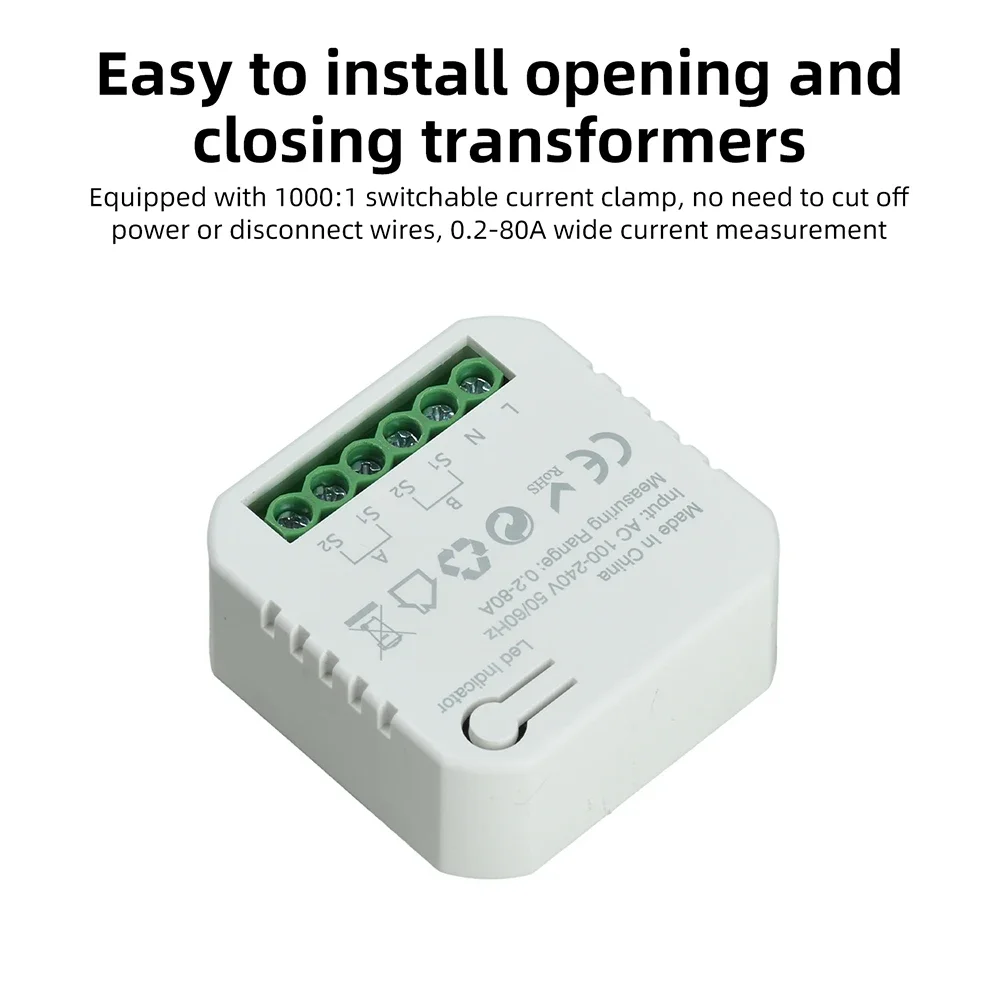 Tuya Smart Energy Monitor WiFi Power Meter Single/Dual Channel Monitoring Meter Real-time Monitor for Solar PV System