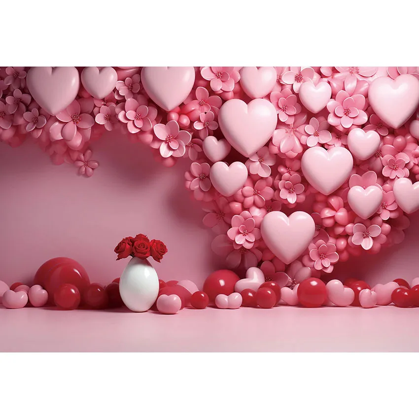 Avezano พื้นหลังสำหรับถ่ายภาพวันวาเลนไทน์สีแดงชมพูหัวใจแห่งความรักข้อเสนอคู่วันครบรอบแต่งงานปาร์ตี้สตูดิโอตกแต่งภาพ