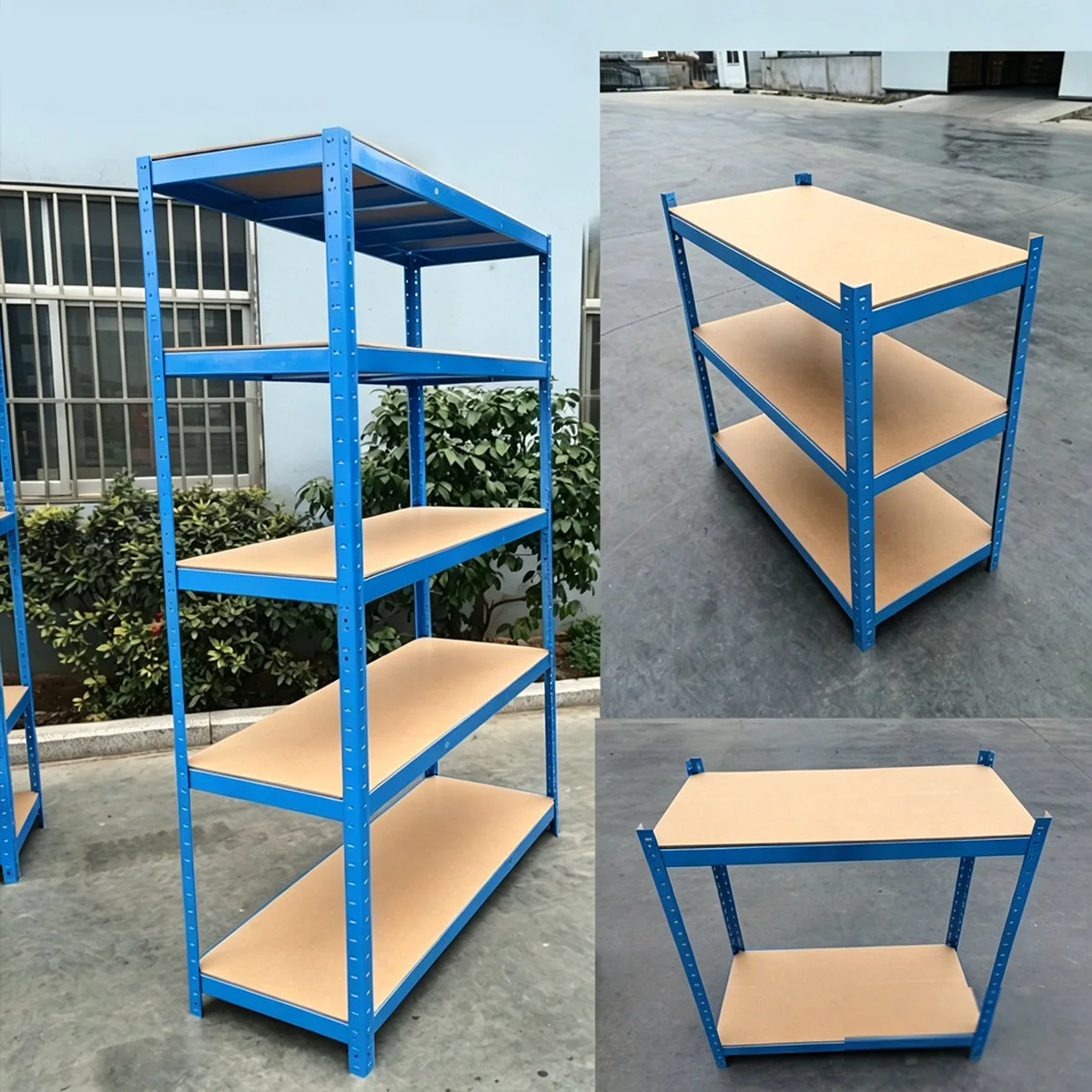 5-stöckiges Regal Schwerlast-Metallregal 170x75x30cm Regale Aufbewahrung Schraubenloses Gestell für Garage und Schuppen