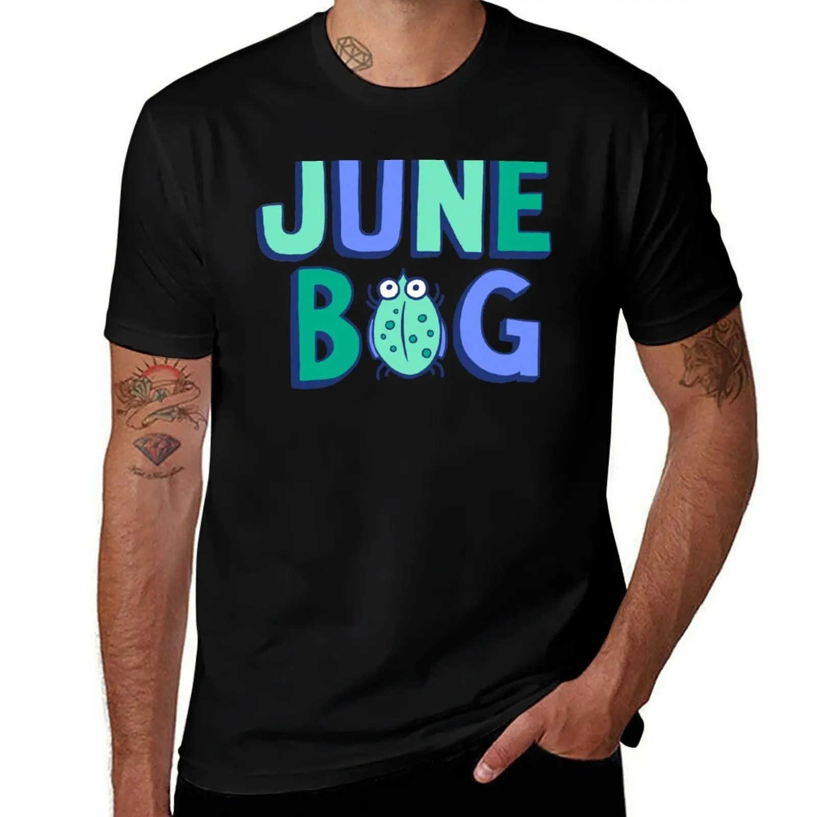 

June Bug Onesie (blues and greens) T-Shirt Simple Print Design T-Shirt