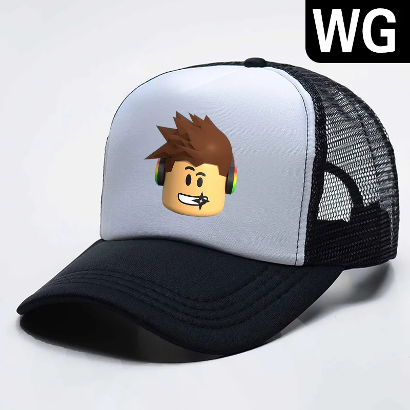 لعبة Roblox الأطفال قبعة بيسبول الكبار الكرتون أنيمي الشكل طباعة قبعة صبي فتاة الصيف تنفس طفل قبعة الهيب هوب صافي قبعة هدية #2