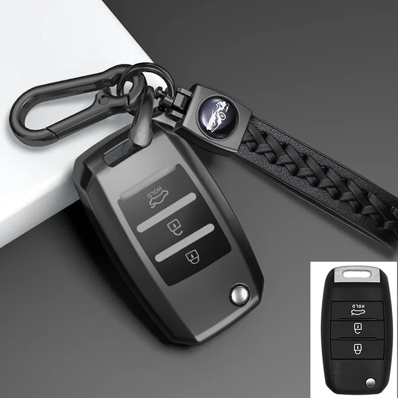 TPU Car Flip Key Case Cover Shell Fob For KIA RIO 3 K2 K3 K4 K5 Sportege Picanto Optima Soul Ceed Sorento Forte Stinger Cerato