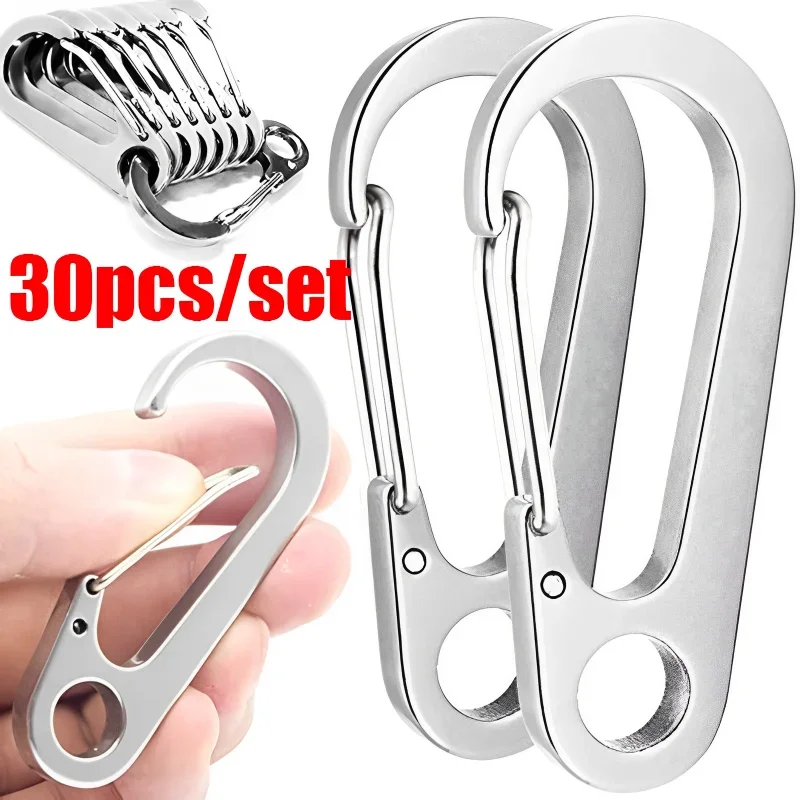 10/20/30pcs Mini Carabiners Lobster Clasp Buckle Keychian Outdoor Camping Hiking Buckles Alloy Spring Snap Hooks Keychains Tool