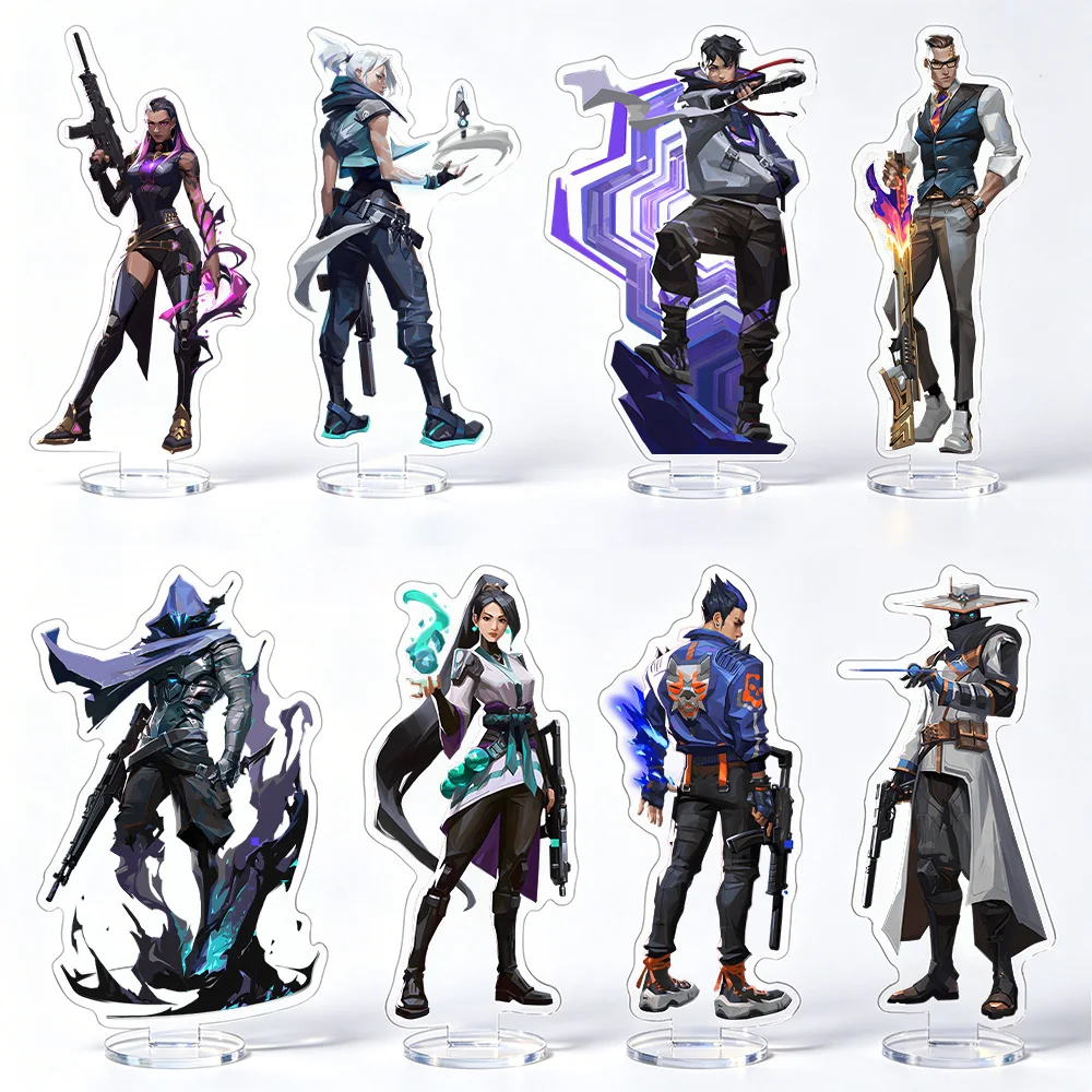VALORANT character Reyna Jett Iso Chamber Omen Sage Cypher Neon Sova Gekko Clove Raze Killjoy Acrylic stand Figure Toy keychain 