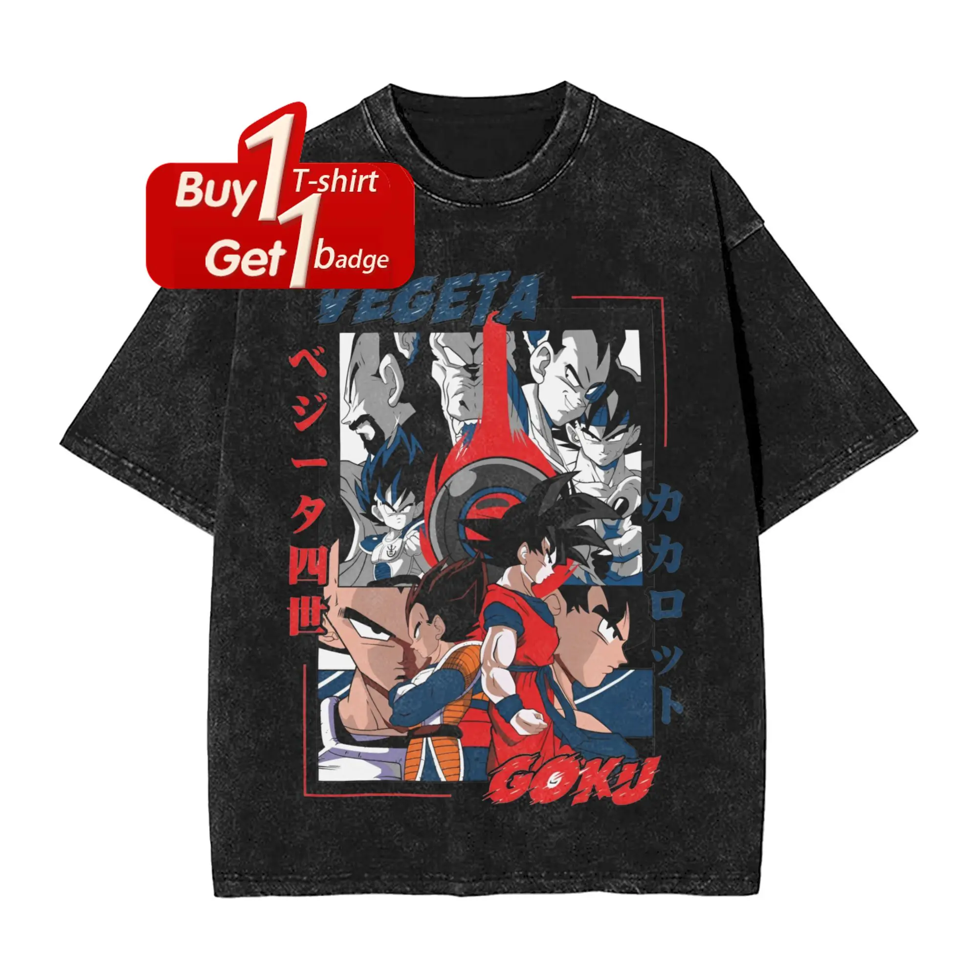 

Graphic T Shirt Man Short Sleeve Tee Dragon Ball Summer Y2k Clothes Vintage Washed Women's Oversized Casual Gym Clothing Tops