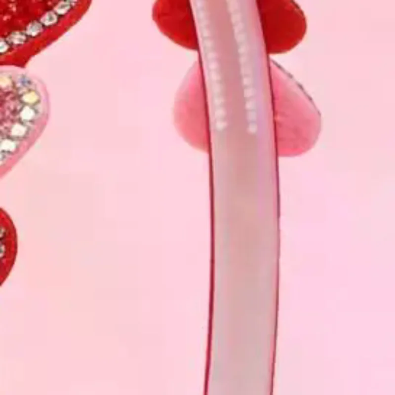 

Блестящая повязка на голову в форме сердца со стразами, очаровательный аксессуар для волос в стиле Дня святого Валентина, для милых причесок, идеальный подарок для женщин