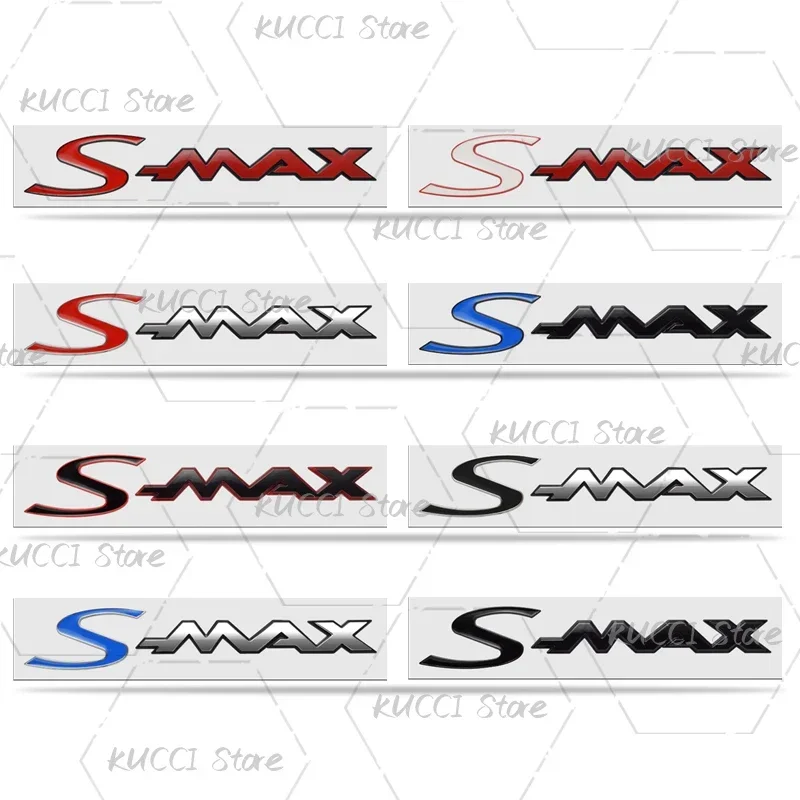 QA 3D Car Sticker For S-MAX S MAX Logo lettering EcoBoost RS MK2 MK3 Hybrid Metal Emblem Badge Decals Decorative Accessories