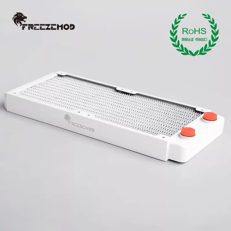 FREEZEMOD TSRP-WP240 240mm White Piano Paint Copper Radiator All Copper G1/4 ROHS PC Water Cooling Heat Sink