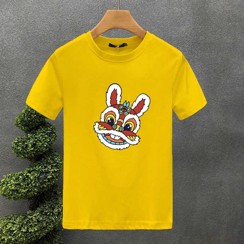 Luxury Brand Rabbit 100% Cotton High Quality Printing Couple Tees Summer Harajuku For Men/Women Short Sleeve T-shirt Asian Size