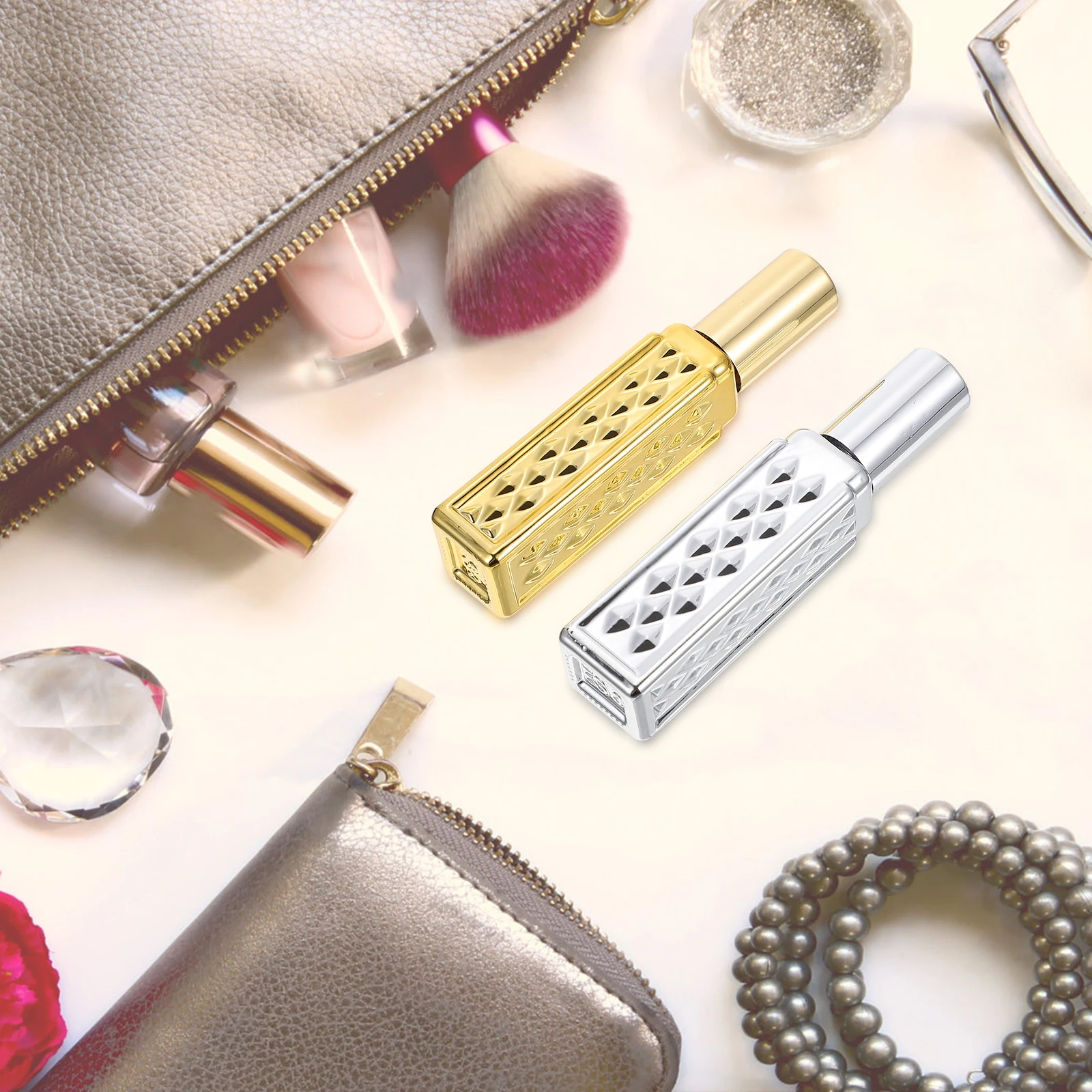 2 قطعة زجاجات رذاذ عطر زجاجية حجم سفر مدمج قابل لإعادة الملء مانعة للتسرب حرفية دقيقة لعينة غسول زيت العطور الفرعية #3