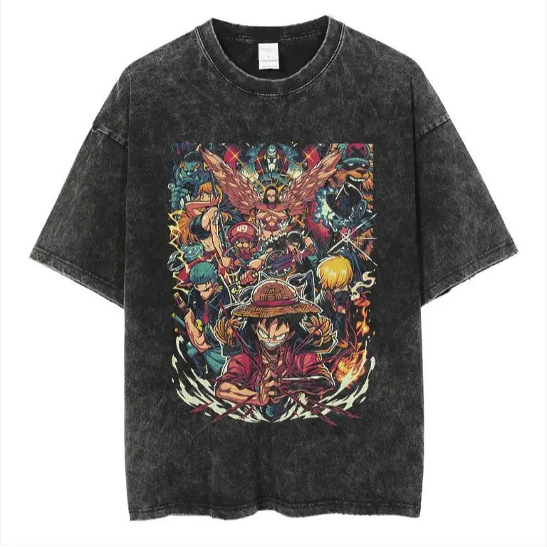 Camiseta de algodón Death Note Light Yagami L 2026 para hombre y mujer, estilo vintage lavado, oversize, streetwear, anime
