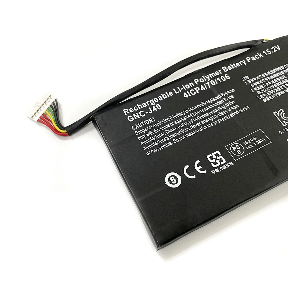 7XINbox GNC-J40 15.2V/61.25Wh Laptop Battery For Gigabyte P34W P34K P34F P34G V2 V3 V4 V5 V7 Series P34W V5 Xotic PC Edition ﻿