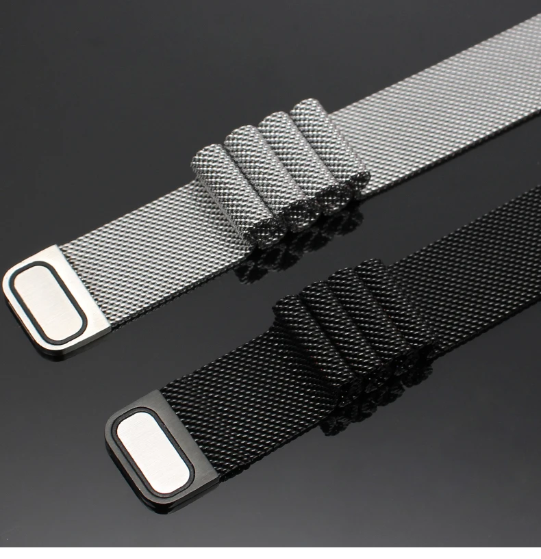 Bracelet en acier inoxydable pour montre Huawei, boucle magnétique intelligente, bracelet en métal milanais, convient à 2 accessoires