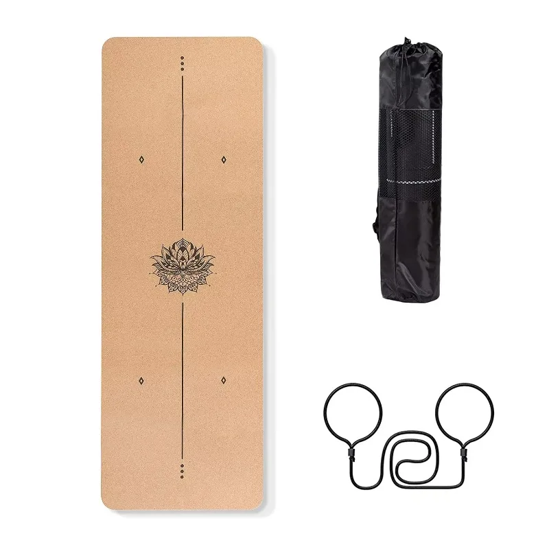 

YTYIN Custom Eco Friendly Alignment Line Anti-slip And Anti-sweat Recyclable Cork Rubber Yoga Mat Manufacturer