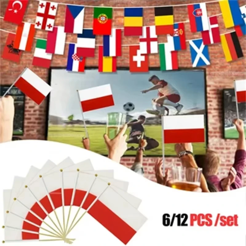 

Polish Flag 7L egygold Flag Accessories 12 * 24cm OSCAM European Handheld Flag Pendant