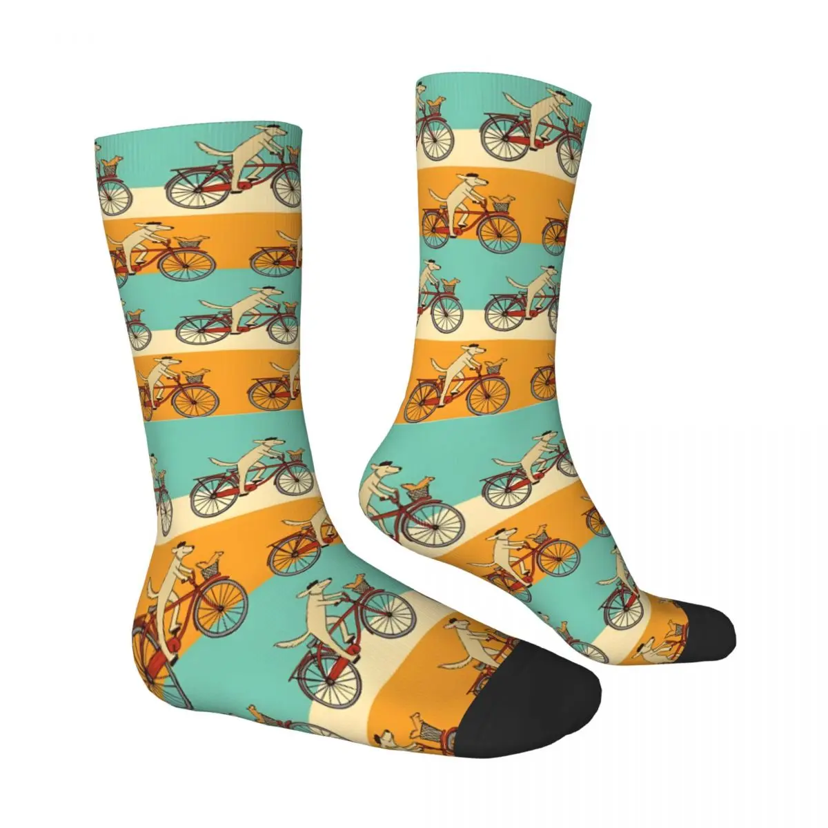 Dog And Squirrel Bike   Socks Male Mens Women Autumn Stockings Hip Hop