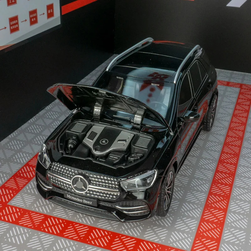 1:24 GLE SUV liga modelo de carro portas e tampa do motor, porta-malas pode ser aberto como presente de aniversário para crianças