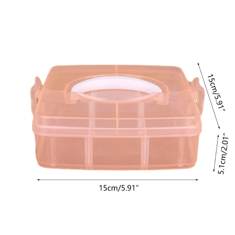 Transparent Plastic Storage Box Multi Grids Adjustable for Small Component Beads K92A