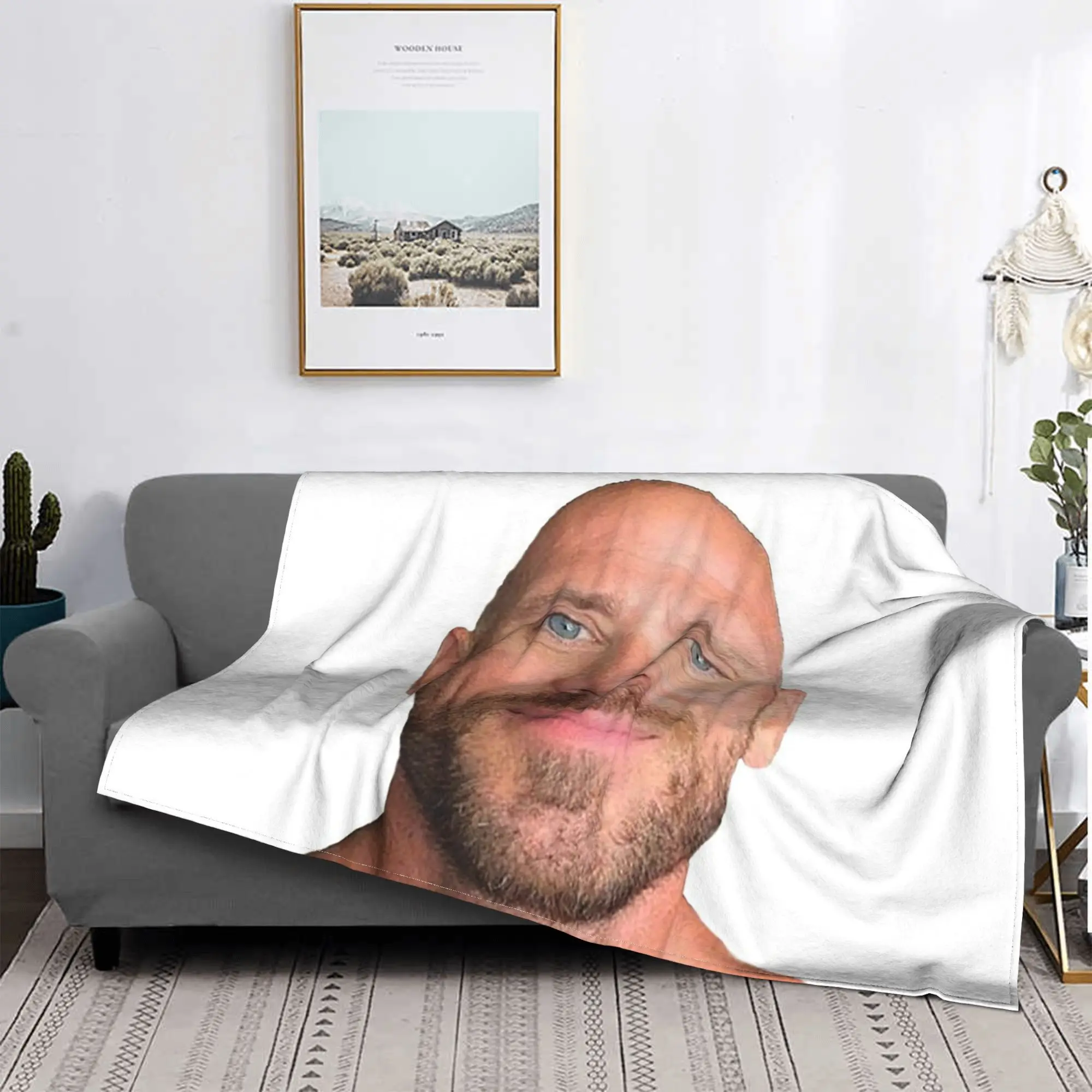 

Johnny Sins Flirty Text Bubble Blanket Portable Flannel Sofa Throw Blanket for Couch Bedding Travel Throws Bedspread Quilt