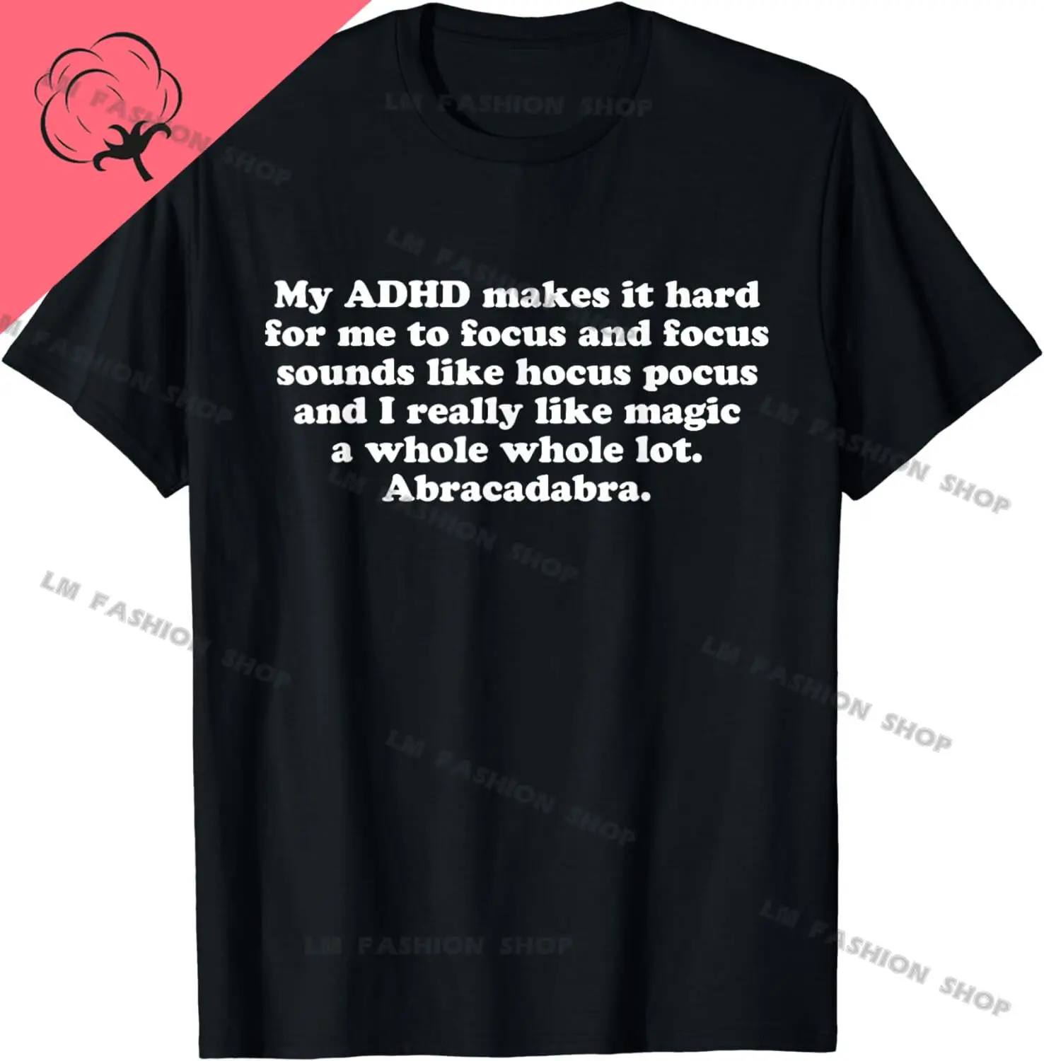 NEW LIMITED Funny ADHD Focus Magic Graphic TShirts Men's Clothing Short Sleeve Tops Cotton Tees Women's Printed T-Shirt